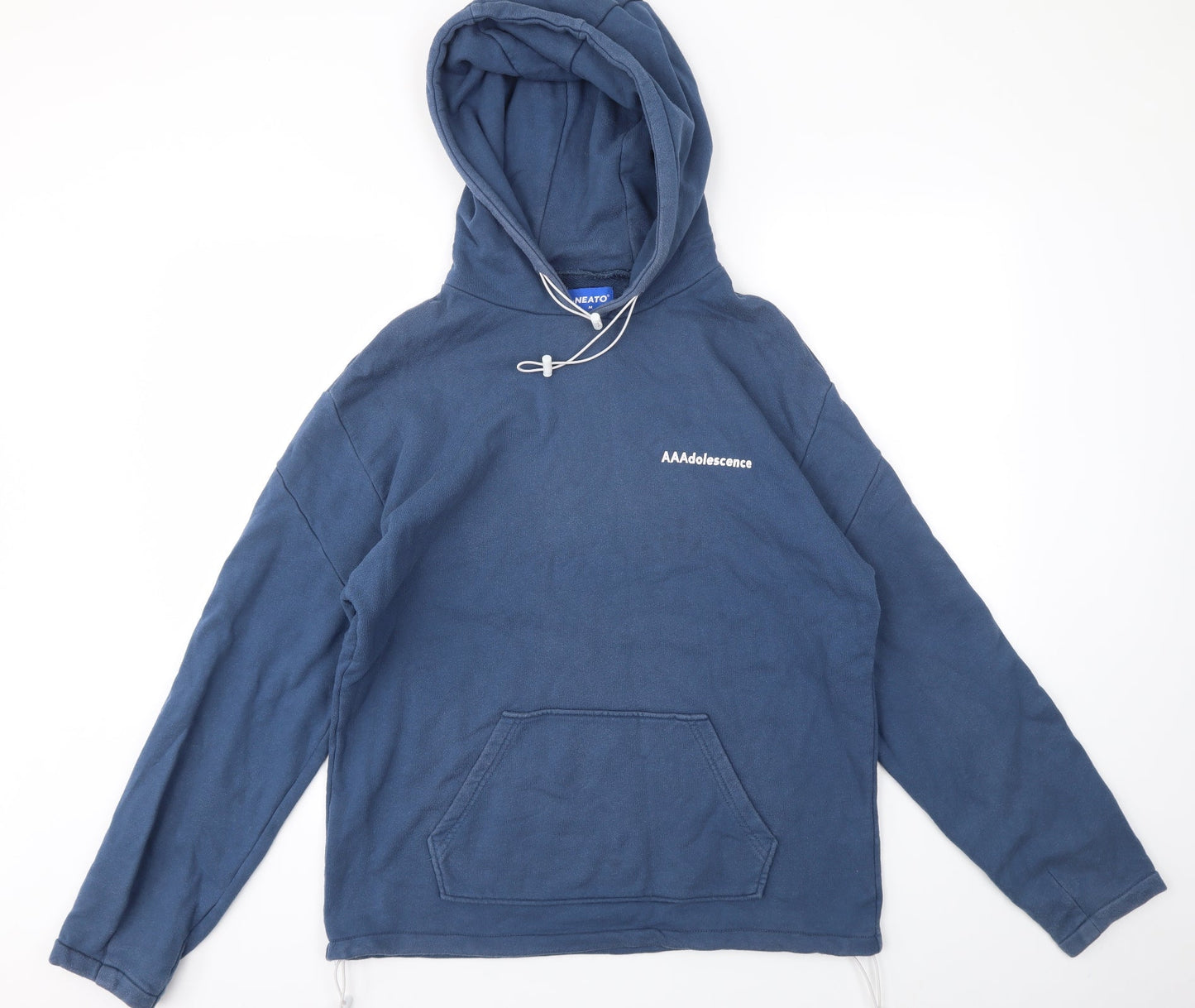 AT NEATO  Mens Blue   Pullover Hoodie Size S
