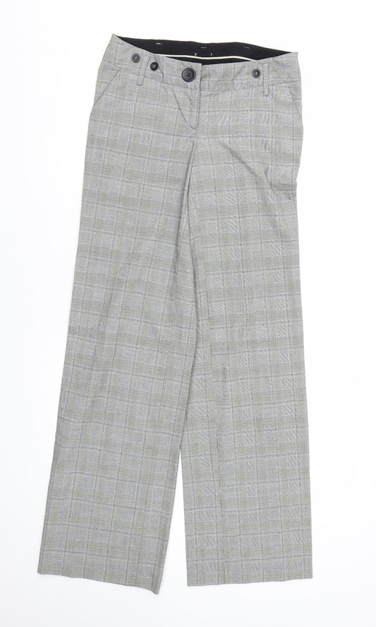 ETHEL AUSTIN Womens Grey Plaid  Trousers  Size 6 L30 in