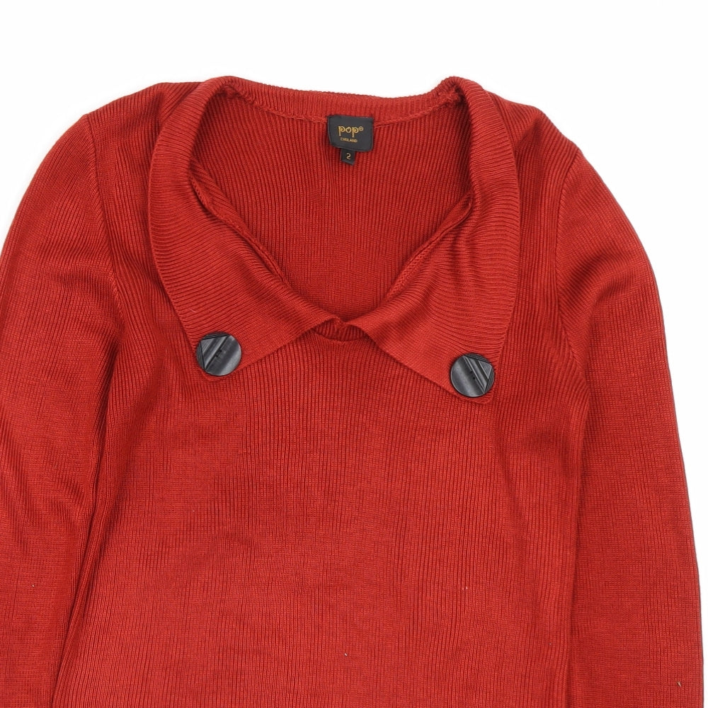 POP Womens Red   Pullover Jumper Size S