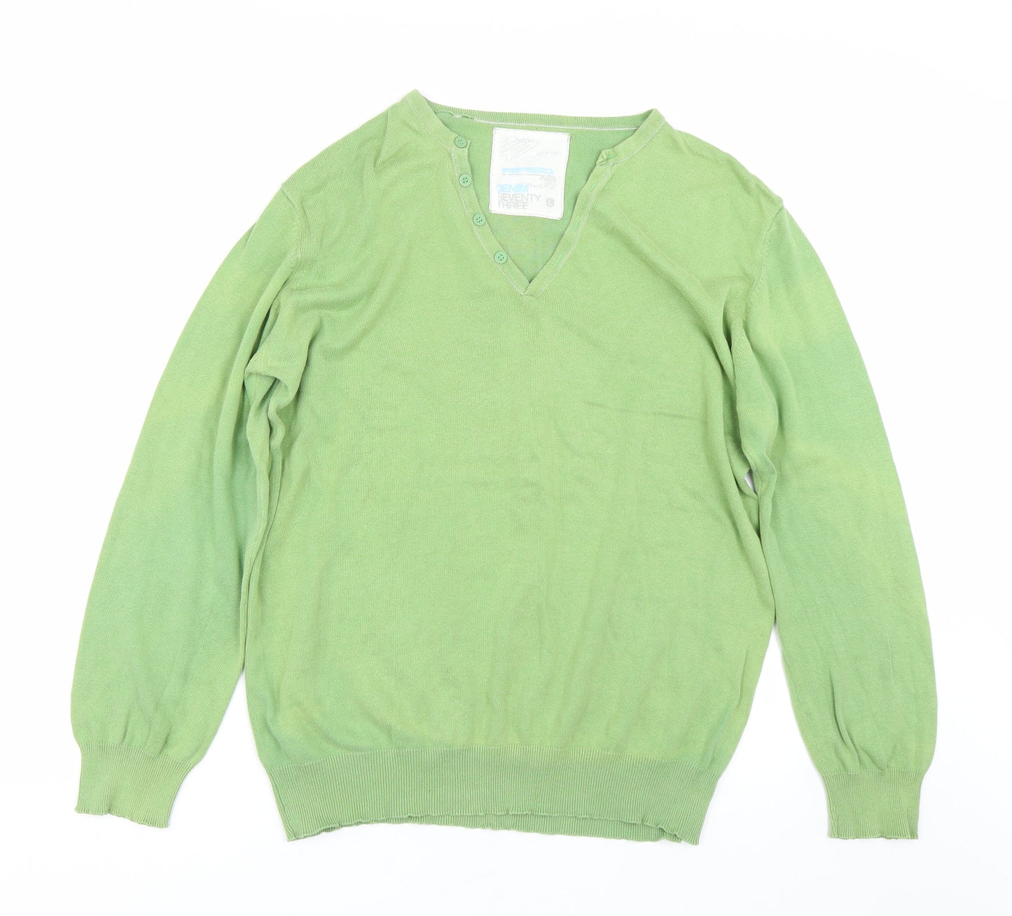 Denim Seventy3 Mens Green   Pullover Jumper Size L