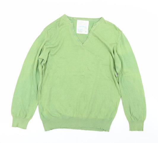 Denim Seventy3 Mens Green   Pullover Jumper Size L