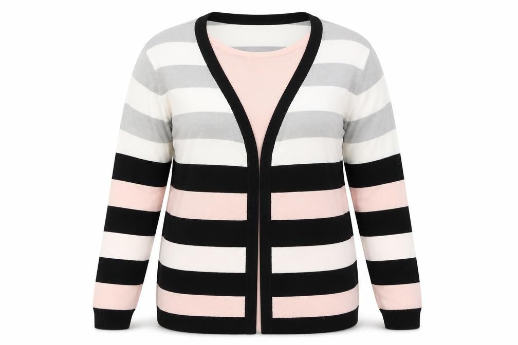 Julipa Womens Pink Striped  Pullover Jumper Size 18