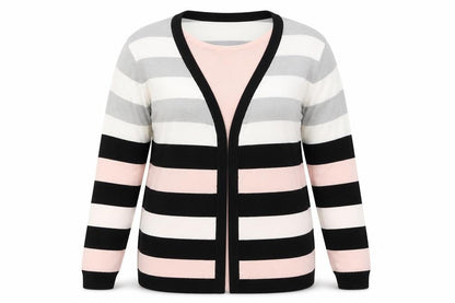 Julipa Womens Pink Striped  Pullover Jumper Size 18