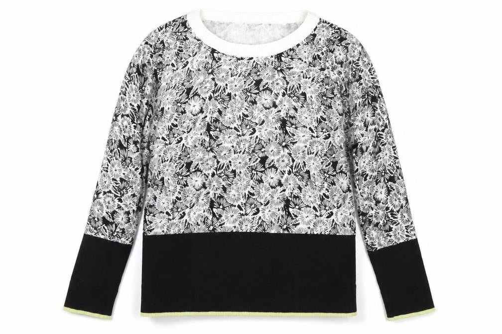 NEXT Womens Black Floral  Pullover Jumper Size 10