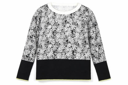 Next Womens Black Floral  Pullover Jumper Size 10