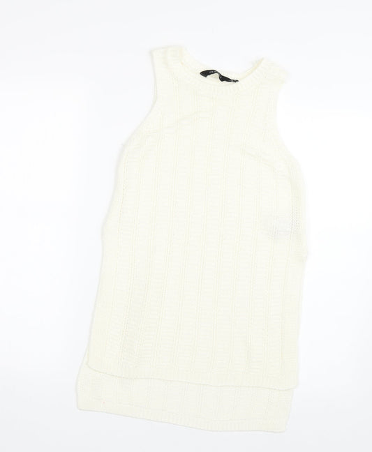 New Look Womens Beige   Basic Tank Size 8