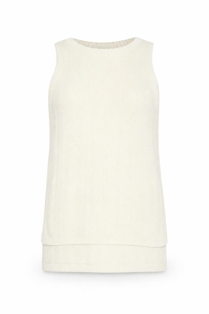 New Look Womens Beige   Basic Tank Size 8