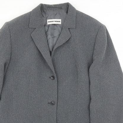 Preloved Gerry Weber Womens Grey   Jacket Blazer Size 14 - Detail