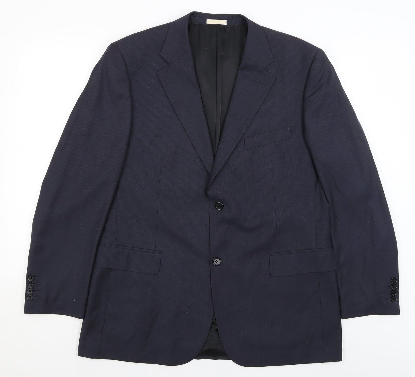 Greenwoods Mens Blue Striped  Jacket Blazer Size XL