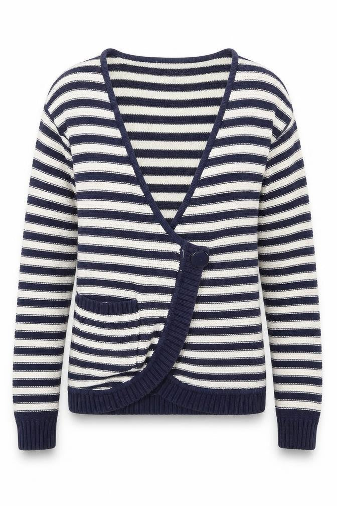 Divided Womens Blue Striped  Cardigan Jumper Size 12