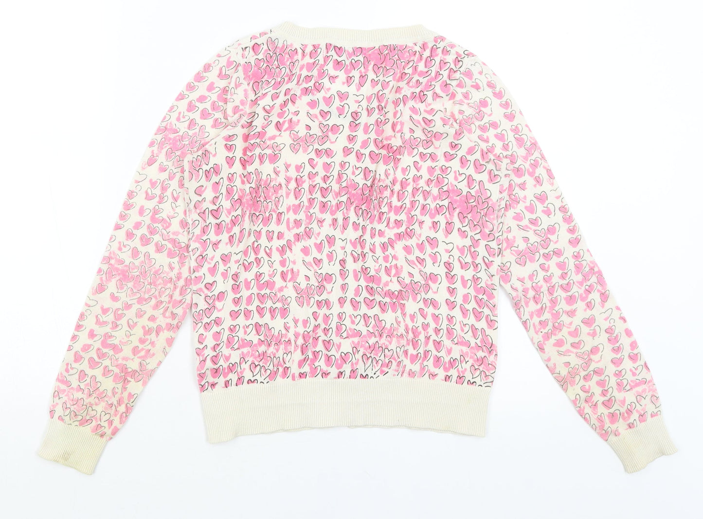 New Look Womens Ivory   Cardigan Jumper Size 6  - Hearts
