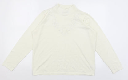 Bonmarché Womens Ivory Pullover Jumper Size M