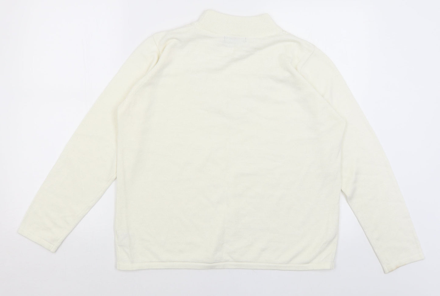 BM Womens Ivory   Pullover Jumper Size M