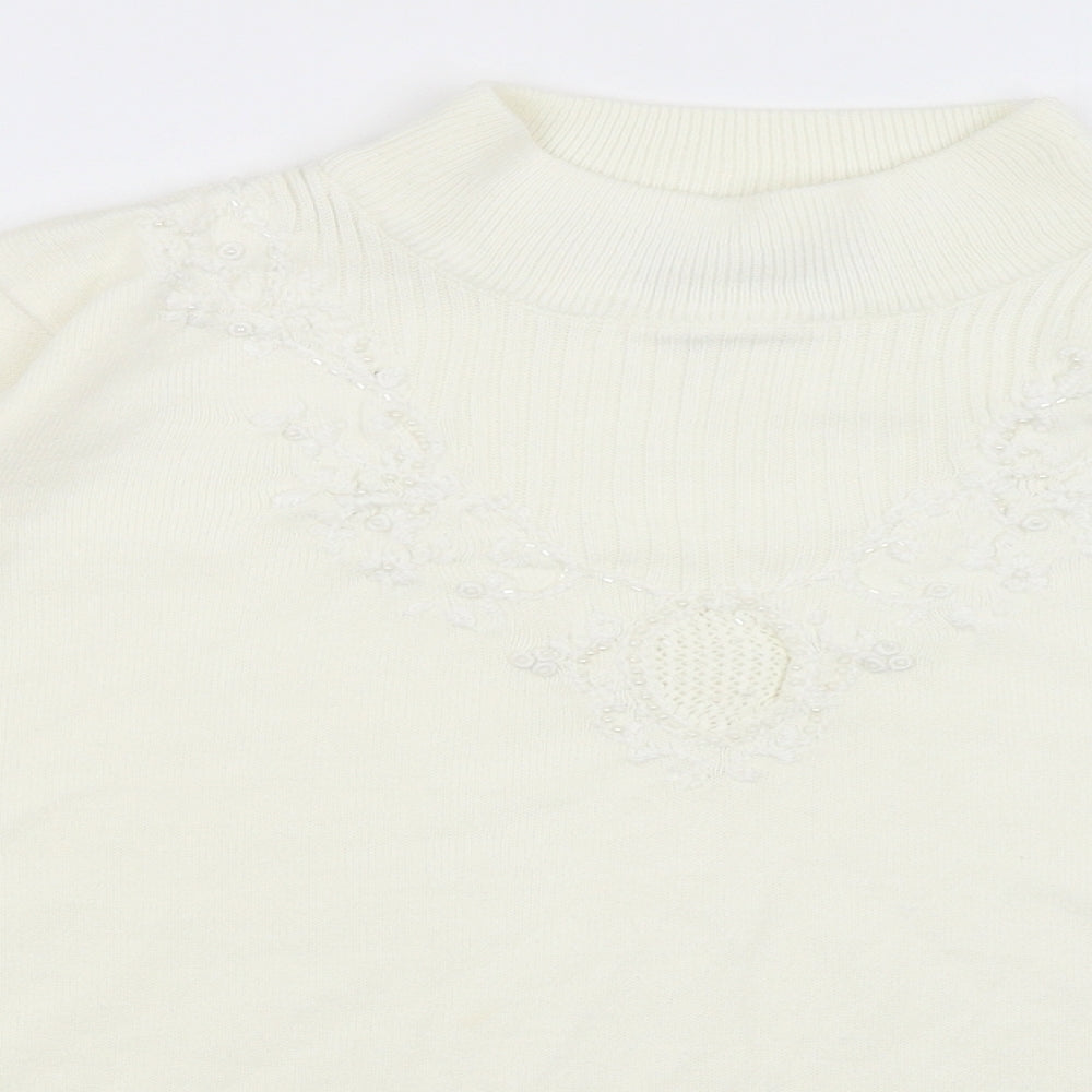 BM Womens Ivory   Pullover Jumper Size M
