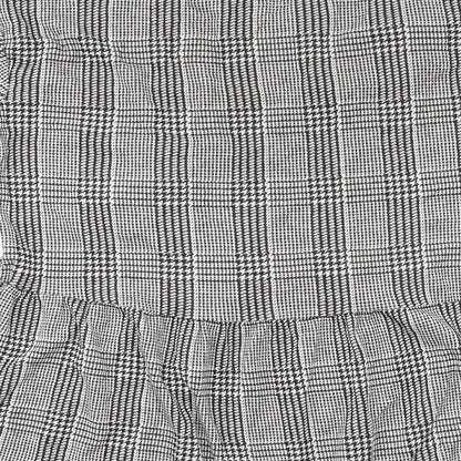 Zara Trafaluc Womens Grey Check  Basic Blouse Size S