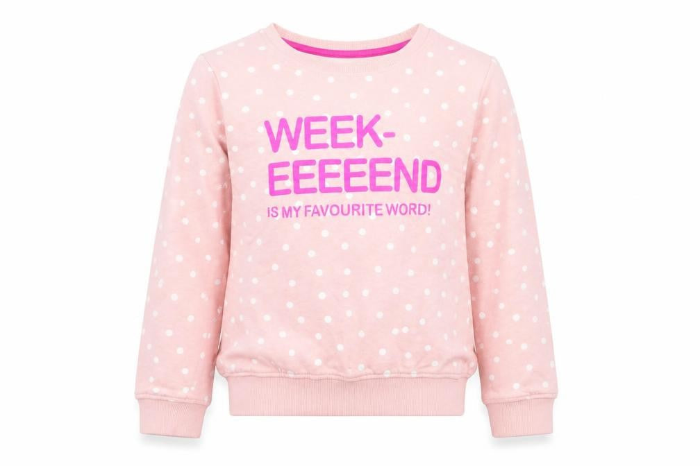 riogirl Girls Pink Polka Dot  Pullover Sweatshirt Size 9-10 Years