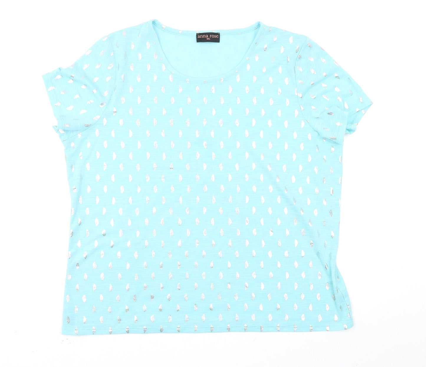 anna rose Womens Blue   Basic T-Shirt Size 2XL
