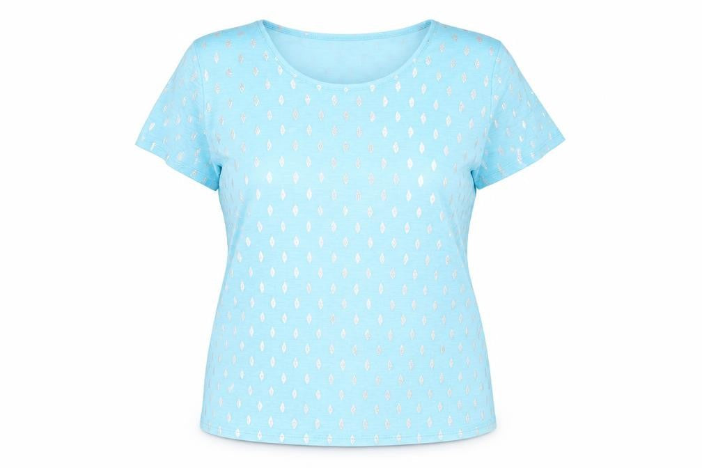 anna rose Womens Blue   Basic T-Shirt Size 2XL
