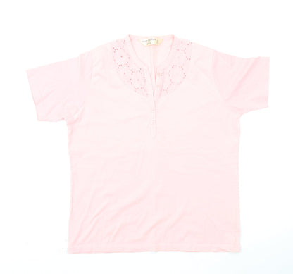 Preloved EWM Womens Pink   Basic T-Shirt Size 16 - Front