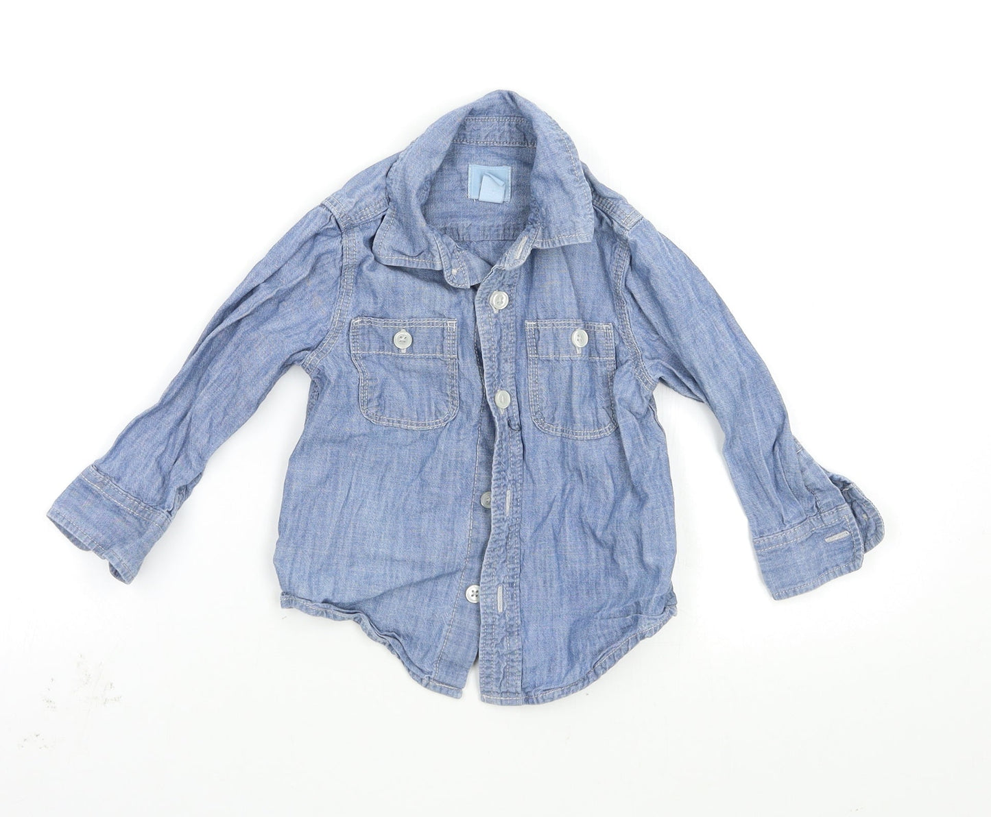 Gap Baby Blue   Basic Button-Up Size 24 Months