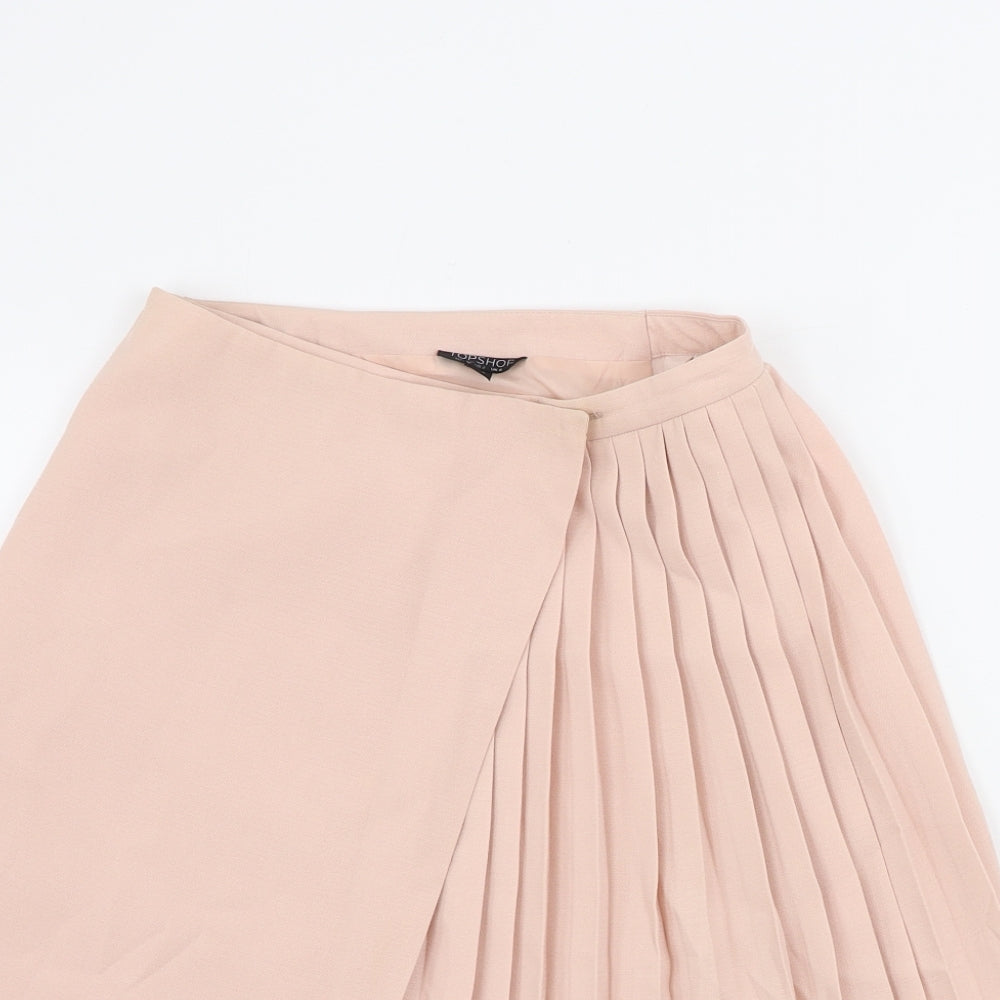Topshop  Womens Pink   A-Line Skirt Size 6