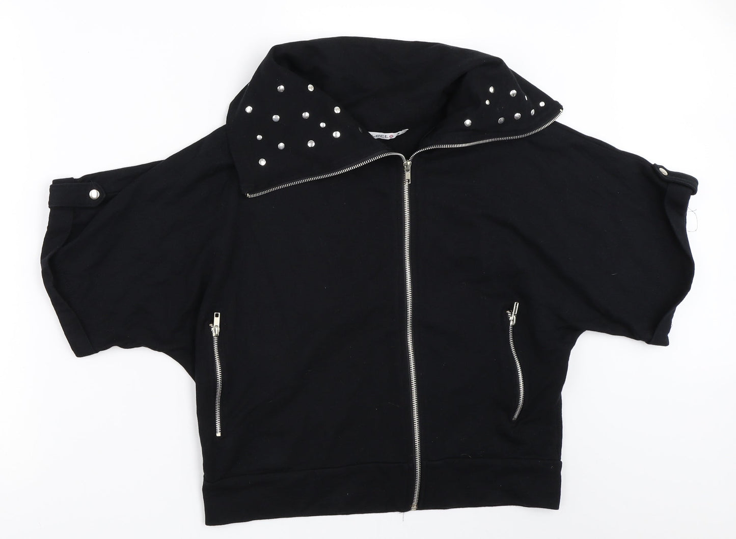 Select Womens Black   Full Zip Sweatshirt Size S