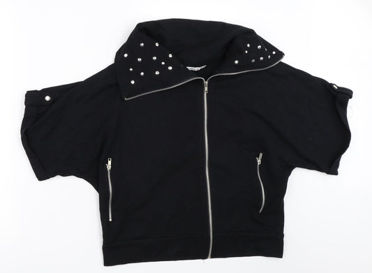 Select Womens Black   Full Zip Sweatshirt Size S