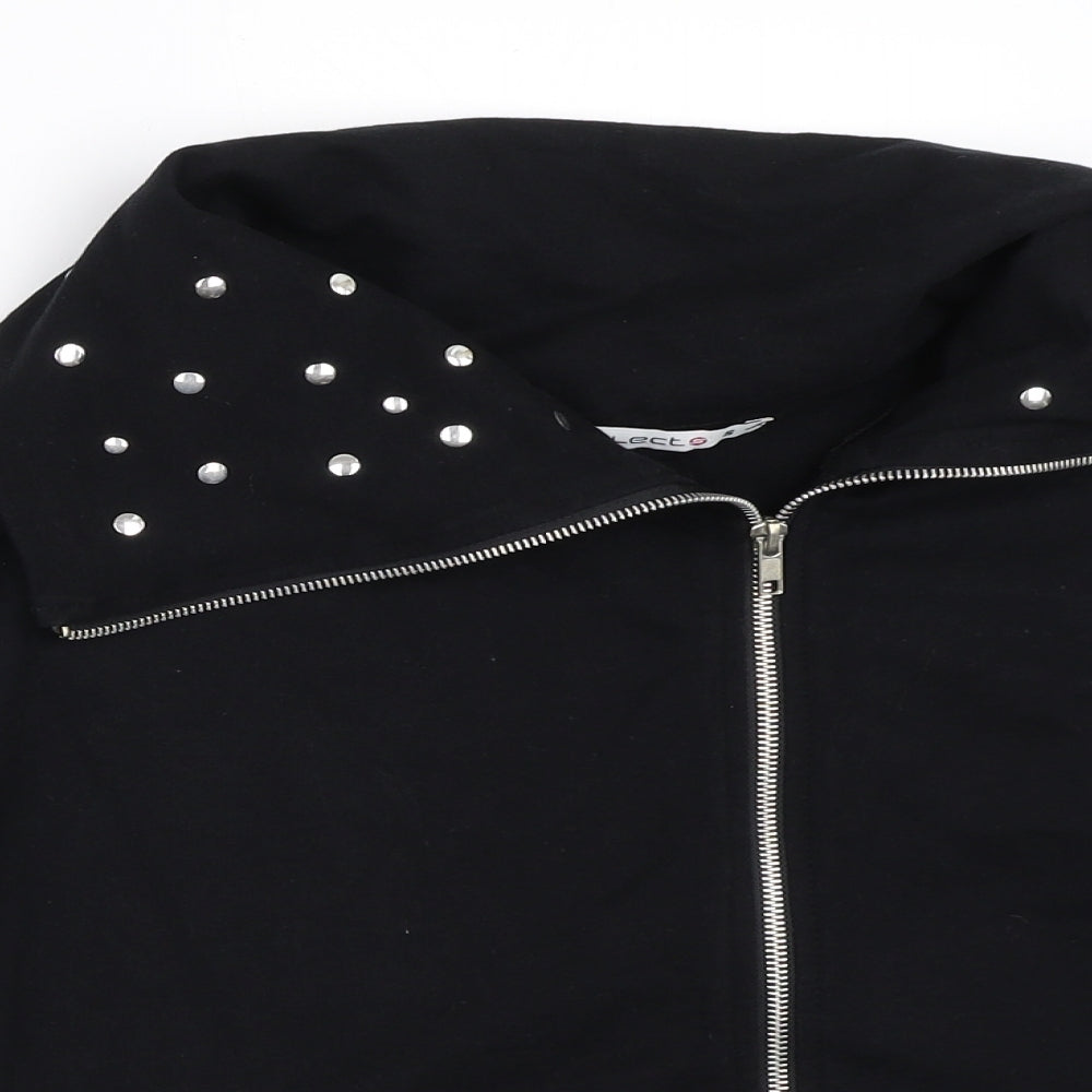 Select Womens Black   Full Zip Sweatshirt Size S
