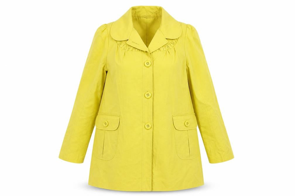 Misbehave Womens Yellow   Overcoat Coat Size 12