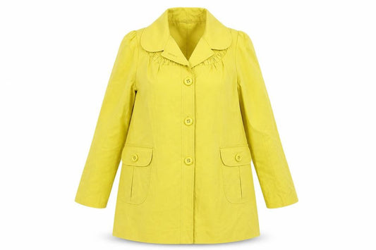 Misbehave Womens Yellow   Overcoat Coat Size 12