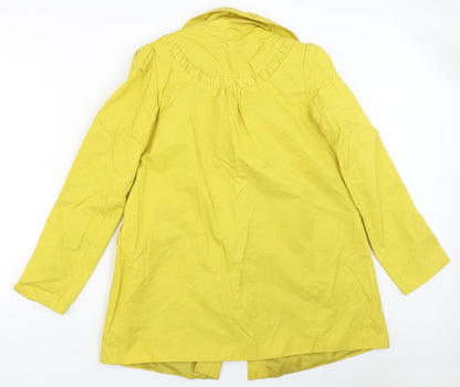 Misbehave Womens Yellow   Overcoat Coat Size 12