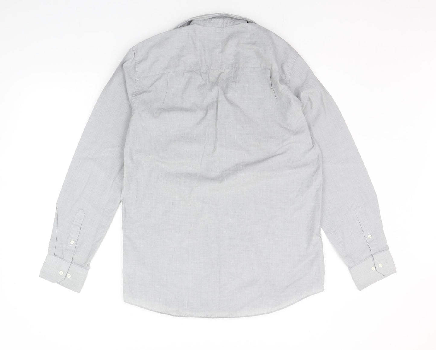 NEXT Mens Grey    Button-Up Size 15.5