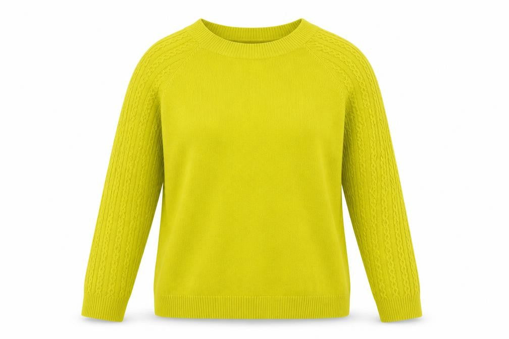 TU Womens Yellow Houndstooth  Pullover Jumper Size 14
