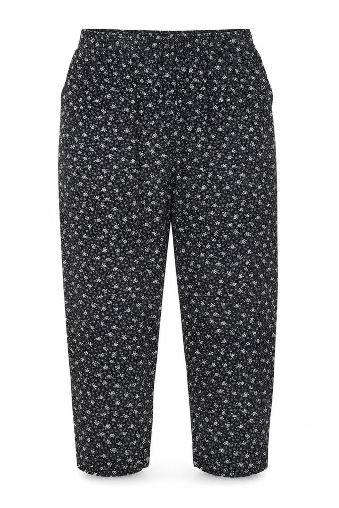 Emma Collection Womens Black Floral  Trousers  Size XL L23 in