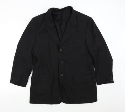 Woods & Gray Mens Black Striped  Jacket Suit Jacket Size 42