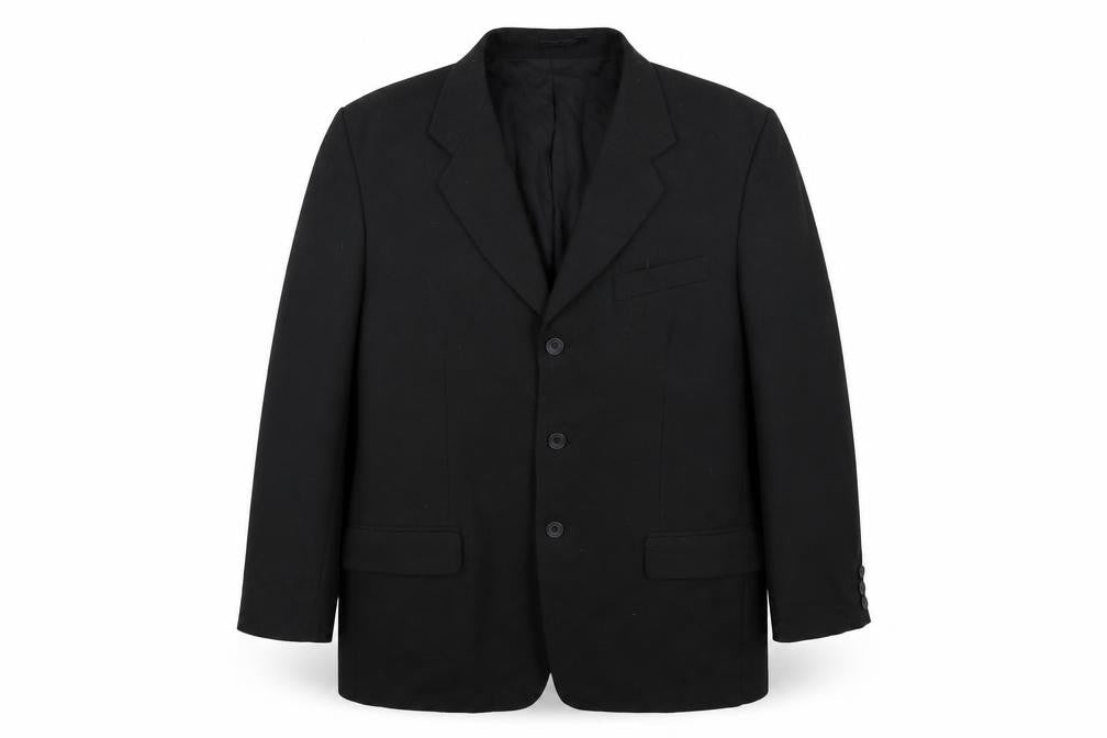 Woods & Gray Mens Black Striped  Jacket Suit Jacket Size 42
