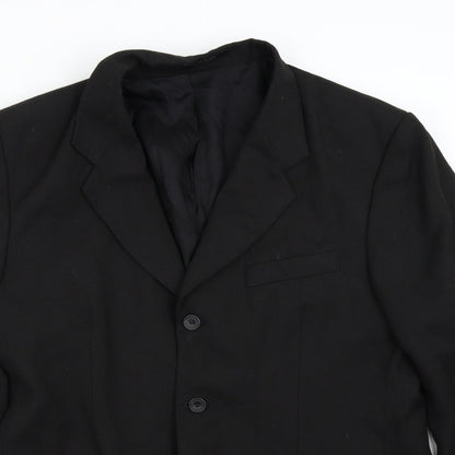 Woods & Gray Mens Black Striped  Jacket Suit Jacket Size 42