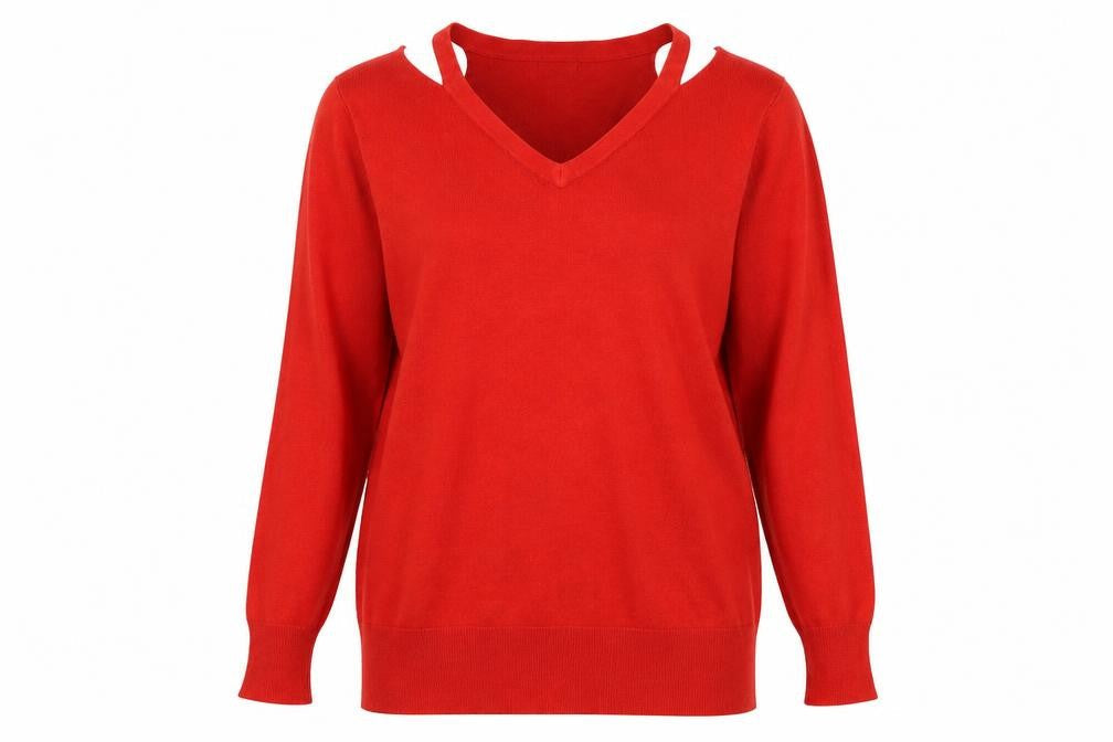 Matalan Womens Red  Knit Pullover Jumper Size XL