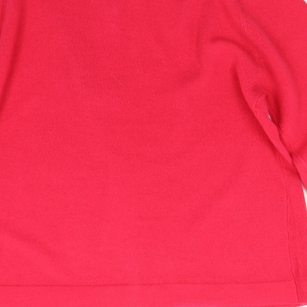 sARAH hAMILTON Womens Pink  Knit Cardigan Jumper Size M