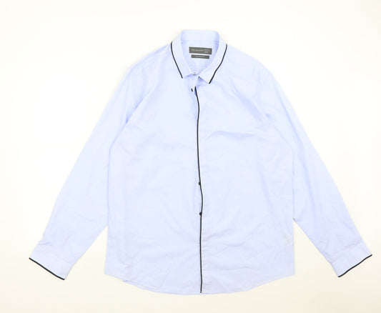 Primark Mens Blue    Button-Up Size XL