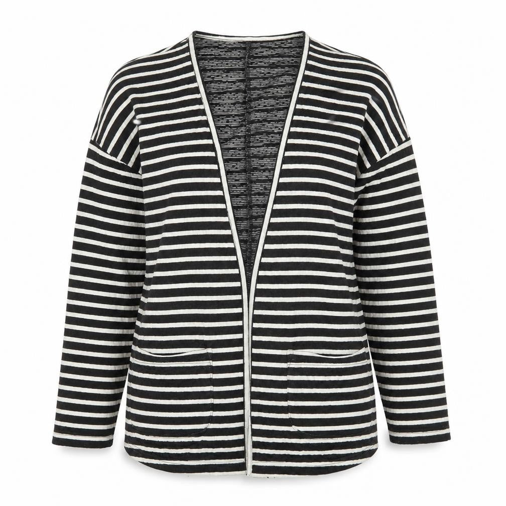Next Womens Black Striped  Jacket Blazer Size 12