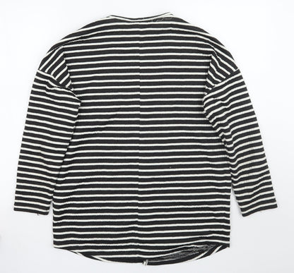 Next Womens Black Striped  Jacket Blazer Size 12