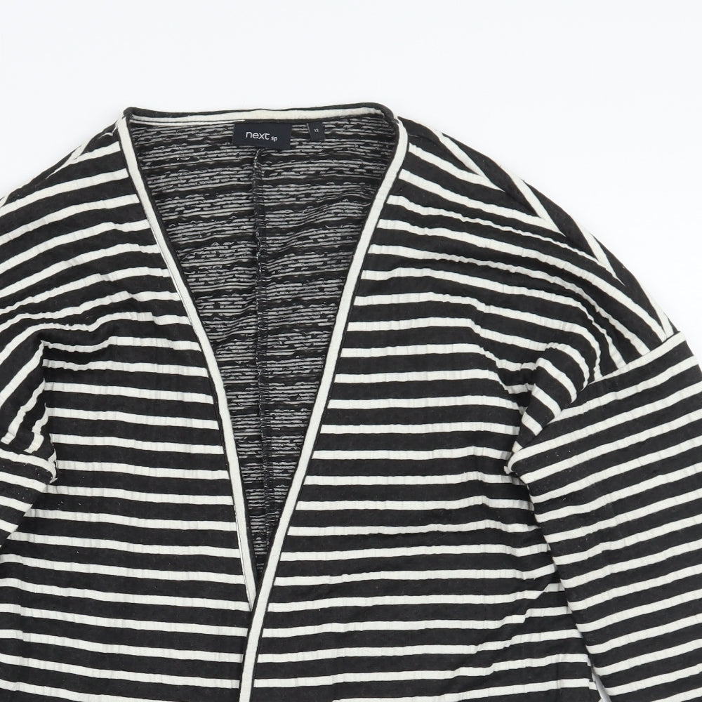 Next Womens Black Striped  Jacket Blazer Size 12