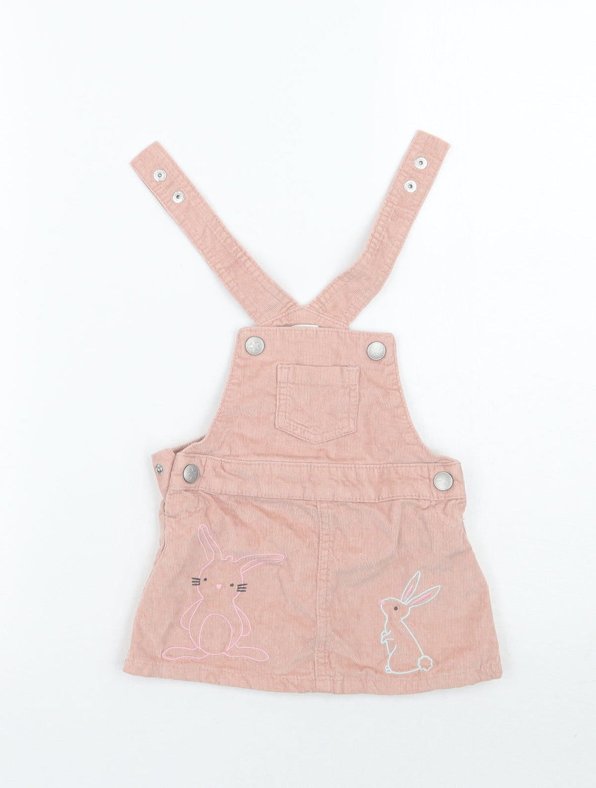 Bluezoo Girls Pink   Pinafore/Dungaree Dress  Size 3-6 Months