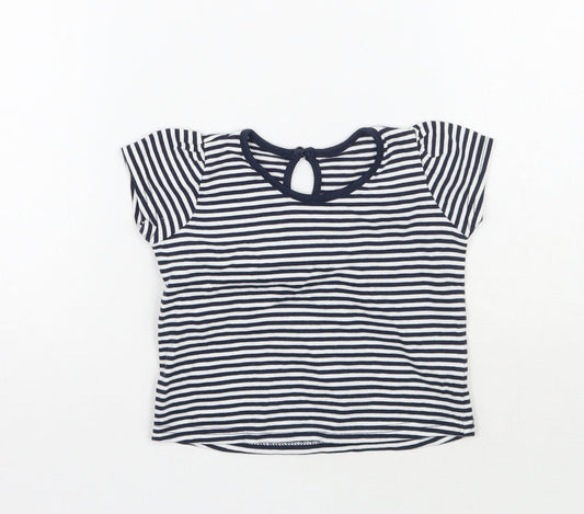 Matalan Baby White Striped  Basic T-Shirt Size 3-6 Months