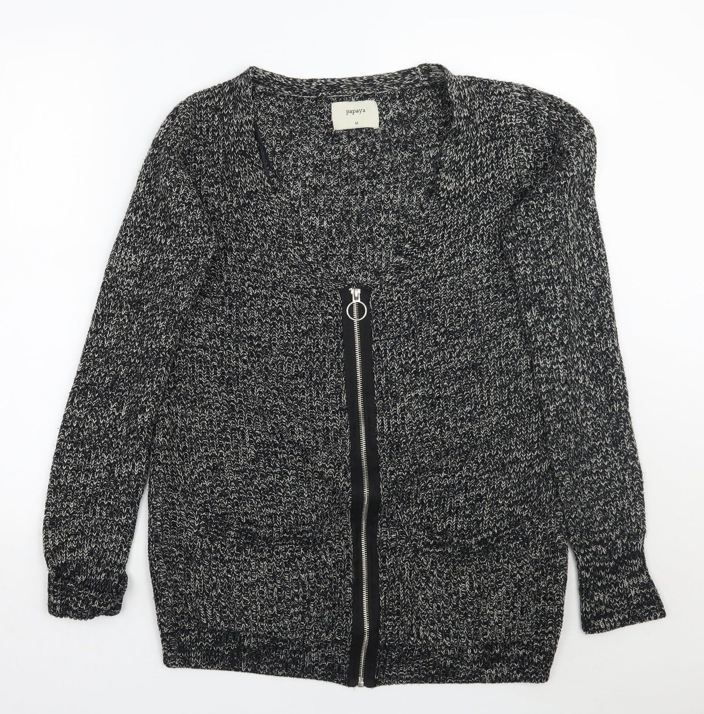 Papaya Womens Black   Jacket Coatigan Size M