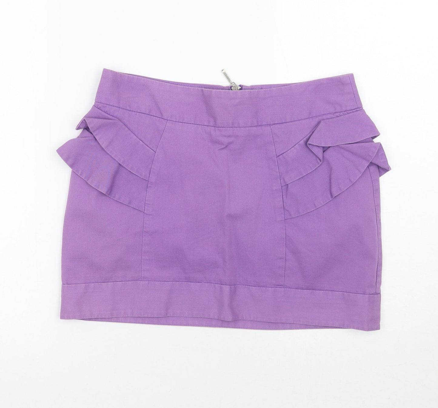 Topshop Womens Purple   A-Line Skirt Size 10