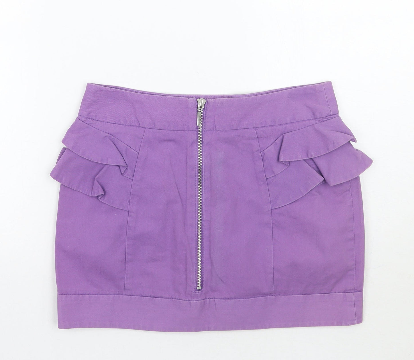 Topshop Womens Purple   A-Line Skirt Size 10