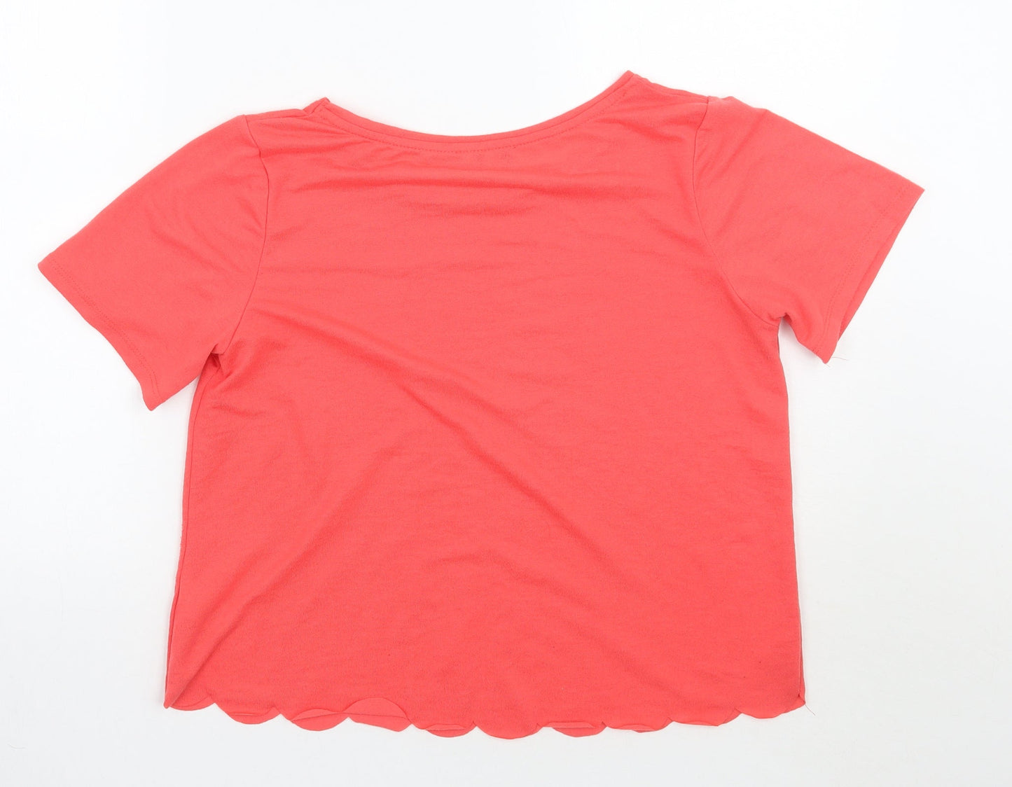 Papaya Womens Orange   Cropped T-Shirt Size 10