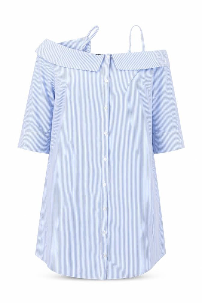 Primark Womens Blue Striped  Basic Button-Up Size 10